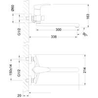 Смеситель Lemark Linara LM0451C - Превью изображения №2 — Интернет-магазин ПроЗаказ
