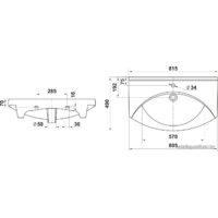 Умывальник Керамин Чезаро 80 - Превью изображения №2 — Интернет-магазин ПроЗаказ