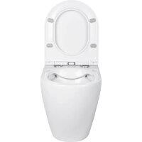 Унитаз подвесной Roxen Antares One Rimless 6 в 1 StounFix Dual Fresh 577729 (кнопка: черный матовый) - Превью изображения №8 — Интернет-магазин ПроЗаказ