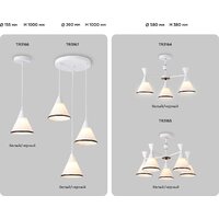 Подвесная люстра Ambrella light Traditional TR3167/3 WH/BK (белый/черный) - Превью изображения №9 — Интернет-магазин ПроЗаказ