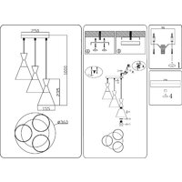Подвесная люстра Ambrella light Traditional TR3167/3 WH/BK (белый/черный) - Превью изображения №10 — Интернет-магазин ПроЗаказ