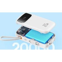 Внешний аккумулятор Baseus Qpow2 Dual-Cable Digital Display Fast Charge Power Bank 22.5W 20000mAh (белый) - Превью изображения №8 — Интернет-магазин ПроЗаказ