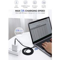 Кабель Ugreen US161 50751 USB Type-C - USB Type-C (1.5 м, черный/серый) - Превью изображения №3 — Интернет-магазин ПроЗаказ