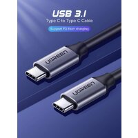 Кабель Ugreen US161 50751 USB Type-C - USB Type-C (1.5 м, черный/серый) - Превью изображения №4 — Интернет-магазин ПроЗаказ