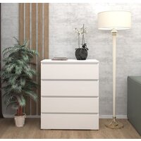 Комод Кортекс-мебель Бари 80 4ш (белый/белый/белый) - Превью изображения №3 — Интернет-магазин ПроЗаказ