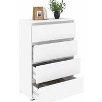 Комод Кортекс-мебель Бари 80 4ш (белый/белый/белый) - Превью изображения №2 — Интернет-магазин ПроЗаказ