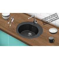 Кухонная мойка Berge BR-5200 + Like F8007122 (черный) - Превью изображения №9 — Интернет-магазин ПроЗаказ