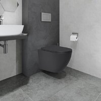 Унитаз подвесной Lauter Augsburg с жестким сиденьем Soft Close 21109EC (черный матовый, скрытое крепление) - Превью изображения №7 — Интернет-магазин ПроЗаказ