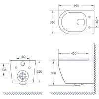 Унитаз подвесной Lauter Augsburg с жестким сиденьем Soft Close 21109EC (черный матовый, скрытое крепление) - Превью изображения №9 — Интернет-магазин ПроЗаказ