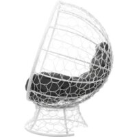 Кресло M-Group Кокос на подставке 11590109 (белый ротанг/серая подушка) - Превью изображения №5 — Интернет-магазин ПроЗаказ