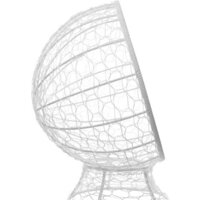 Кресло M-Group Кокос на подставке 11590109 (белый ротанг/серая подушка) - Превью изображения №11 — Интернет-магазин ПроЗаказ