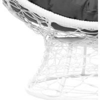 Кресло M-Group Кокос на подставке 11590109 (белый ротанг/серая подушка) - Превью изображения №10 — Интернет-магазин ПроЗаказ