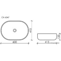 Умывальник Ceramica Nova Element CN6047MC - Превью изображения №5 — Интернет-магазин ПроЗаказ