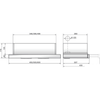 Кухонная вытяжка Elikor Интегра Glass 45Н-400-В2Д (нержавеющая сталь/черное стекло) (943434) - Превью изображения №2 — Интернет-магазин ПроЗаказ