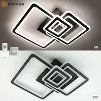 Припотолочная люстра Estares Triplex Square 124W 3S-APP-596x596x146-BLACK/WHITE-220-IP20 - Превью изображения №6 — Интернет-магазин ПроЗаказ