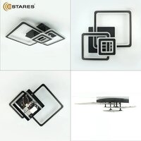 Припотолочная люстра Estares Triplex Square 124W 3S-APP-596x596x146-BLACK/WHITE-220-IP20 - Превью изображения №5 — Интернет-магазин ПроЗаказ