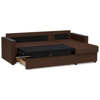 Диван Mio Tesoro Атланта Лайт 111 (Savana Chocolate/Ecostile Chocolate) - Превью изображения №6 — Интернет-магазин ПроЗаказ