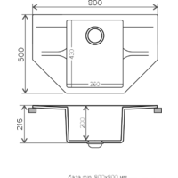 Кухонная мойка Polygran Riff-800 (песочный 302) - Превью изображения №2 — Интернет-магазин ПроЗаказ