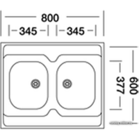 Кухонная мойка Kromevye N 432 K - Превью изображения №2 — Интернет-магазин ПроЗаказ