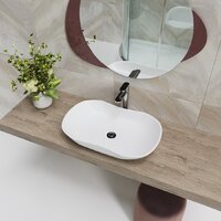 Умывальник Lauter 21570 + клапан 21190W + сифон 21635W (белый матовый) - Превью изображения №12 — Интернет-магазин ПроЗаказ