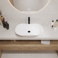 Умывальник Lauter 21570 + клапан 21190W + сифон 21635W (белый матовый) - Превью изображения №5 — Интернет-магазин ПроЗаказ