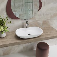 Умывальник Lauter 21570 + клапан 21190W + сифон 21635W (белый матовый) - Превью изображения №9 — Интернет-магазин ПроЗаказ