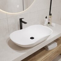 Умывальник Lauter 21570 + клапан 21190W + сифон 21635W (белый матовый) - Превью изображения №4 — Интернет-магазин ПроЗаказ