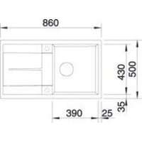Кухонная мойка Blanco Metra 5 S 525919 (черный) - Превью изображения №3 — Интернет-магазин ПроЗаказ
