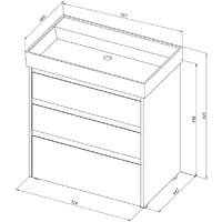  Aquanet Тумба под умывальник Nova Lite 75 302474 (дуб рустикальный) - Превью изображения №9 — Интернет-магазин ПроЗаказ