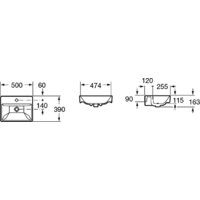 Умывальник Roca Oleta 50 73274C300Y (белый) - Превью изображения №5 — Интернет-магазин ПроЗаказ