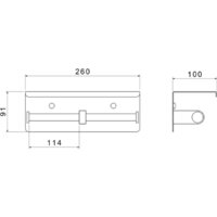 Держатель для туалетной бумаги Aquatek Оберон AQ4909BG (с полкой, золото) - Превью изображения №2 — Интернет-магазин ПроЗаказ