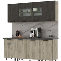 Готовая кухня Стендмебель Эдинбург 2.0 (железный камень/дуб крафт серый) - Превью изображения №1 — Интернет-магазин ПроЗаказ