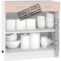 Шкаф напольный Кортекс-мебель Корнелия Лира НШ80р1ш без столешницы (дуб сонома) - Превью изображения №2 — Интернет-магазин ПроЗаказ