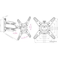 Кронштейн для телевизора Kromax ATLANTIS-40 (серый) - Превью изображения №2 — Интернет-магазин ПроЗаказ