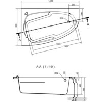 Ванна Cersanit Joanna 140x90 L 63334 - Превью изображения №9 — Интернет-магазин ПроЗаказ