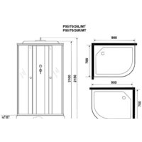 Душевая кабина Niagara Promo P90/70/26L/MT 90x70x215 - Превью изображения №5 — Интернет-магазин ПроЗаказ