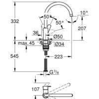 Смеситель Grohe Bauedge 31367001 - Превью изображения №2 — Интернет-магазин ПроЗаказ