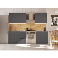 Готовая кухня Артём-Мебель Мэри СН-114 ДСП 2.0м (серый графит) - Превью изображения №5 — Интернет-магазин ПроЗаказ