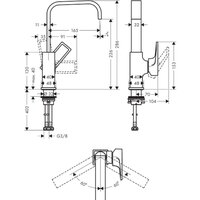 Смеситель Hansgrohe Metropol 74511000 - Превью изображения №3 — Интернет-магазин ПроЗаказ
