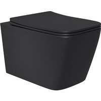 Унитаз подвесной Lauter Magdeburg с жестким сиденьем Soft Close 21103EC (черный матовый, скрытое крепление) - Превью изображения №9 — Интернет-магазин ПроЗаказ