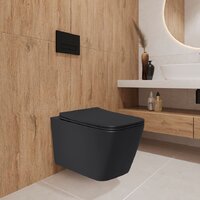 Унитаз подвесной Lauter Magdeburg с жестким сиденьем Soft Close 21103EC (черный матовый, скрытое крепление) - Превью изображения №5 — Интернет-магазин ПроЗаказ