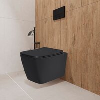 Унитаз подвесной Lauter Magdeburg с жестким сиденьем Soft Close 21103EC (черный матовый, скрытое крепление) - Превью изображения №6 — Интернет-магазин ПроЗаказ