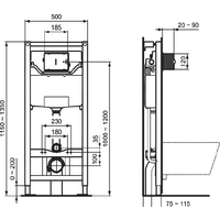 Инсталляция для унитаза Ideal Standard Prosys Frame 120 M R020467 - Превью изображения №2 — Интернет-магазин ПроЗаказ
