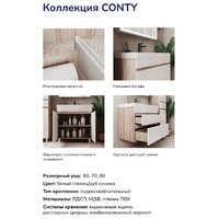  Volna Тумба с умывальником Conty 70.2D.1Y Lake 70 (напольная) - Превью изображения №5 — Интернет-магазин ПроЗаказ