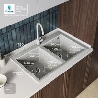 Кухонная мойка Polygran Brig 790 (светло-серый) - Превью изображения №11 — Интернет-магазин ПроЗаказ