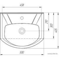 Умывальник Rosa Элеганс 500 50x40.5 - Превью изображения №2 — Интернет-магазин ПроЗаказ