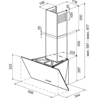 Кухонная вытяжка Krona Polly 600 Black PB V2 КА-00011807 - Превью изображения №12 — Интернет-магазин ПроЗаказ