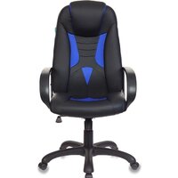 Игровое (геймерское) кресло Zombie VIKING-8/BL+BLUE (черный/синий) - Превью изображения №2 — Интернет-магазин ПроЗаказ