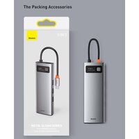 Док-станция Baseus Metal Gleam Series 9-in-1 Multifunctional Type-C CAHUB-CU0G - Превью изображения №5 — Интернет-магазин ПроЗаказ