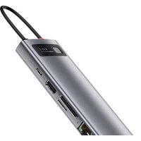 Док-станция Baseus Metal Gleam Series 9-in-1 Multifunctional Type-C CAHUB-CU0G - Превью изображения №3 — Интернет-магазин ПроЗаказ